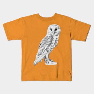 Barn Owl drawing Kids T-Shirt